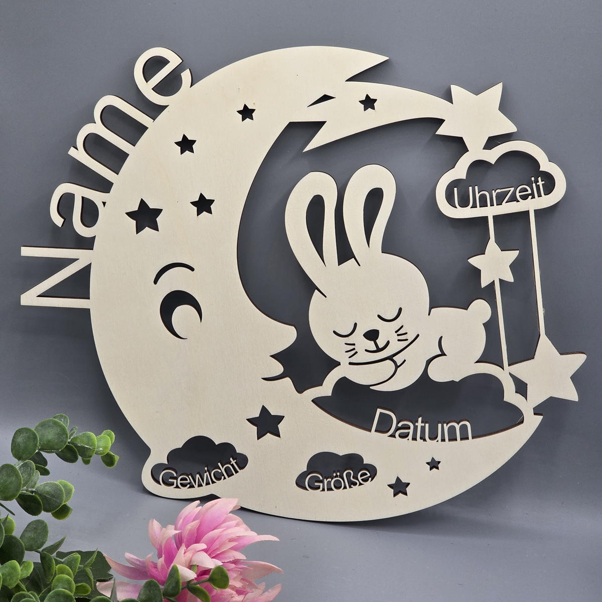 Mond mit und ohne Beleuchtung